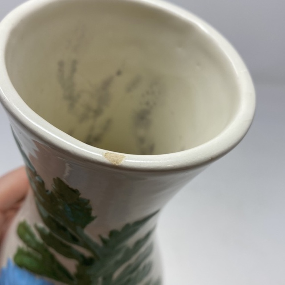 Vintage Holland Mold Sunflower Vase Hand-painted Blue Flowers - Picture 9 of 9